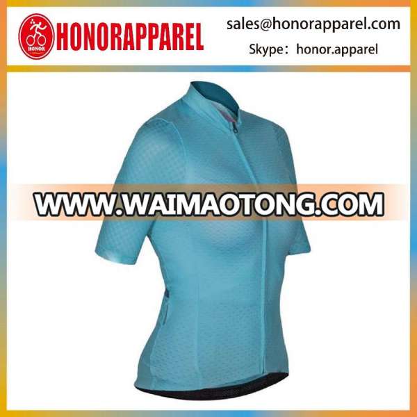 Cozy Fit Cool Breathable Blank Women Wholesale Custom Short Sleeve Cycling Jersey Bicycle Tops